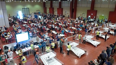 Vista del padiglione dall'alto Vista del padiglione dall'alto