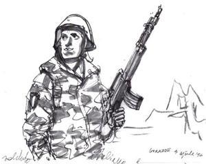 Soldato italiano a Gorazde, 4 aprile 1996 Soldato italiano a Gorazde, 4 aprile 1996