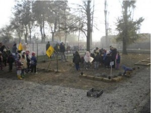 Gli alunni interrano i bulbi Gli alunni interrano i bulbi