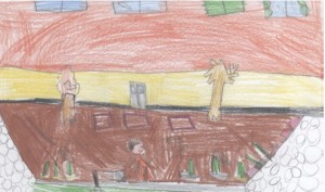 Disegno del giardino in costruzione Disegno del giardino in costruzione