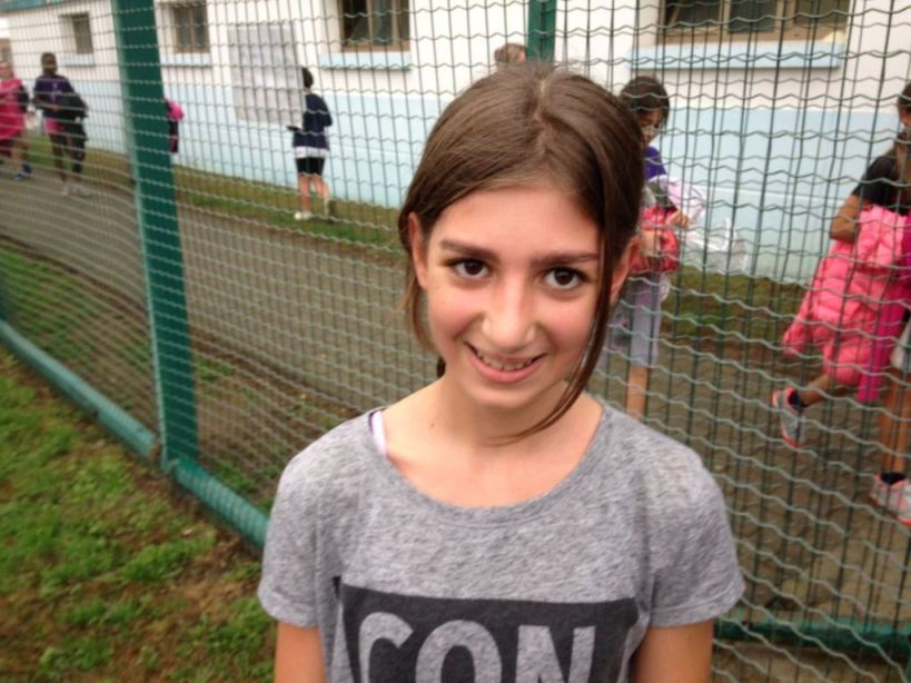 La vincitrice della corsa campestre.