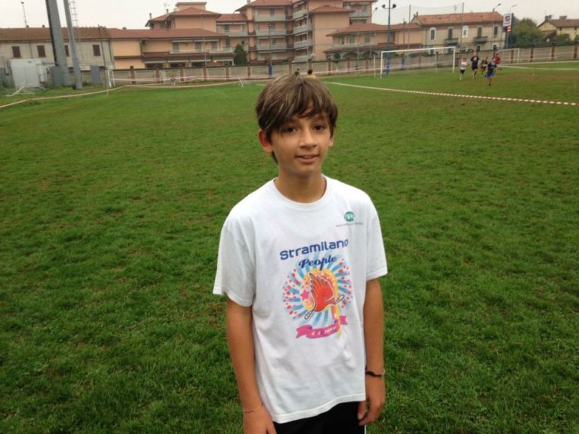 Il vincitore della corsa campestre.