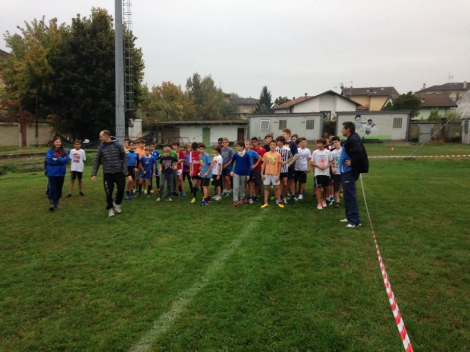 I ragazzini sulla linea di partenza