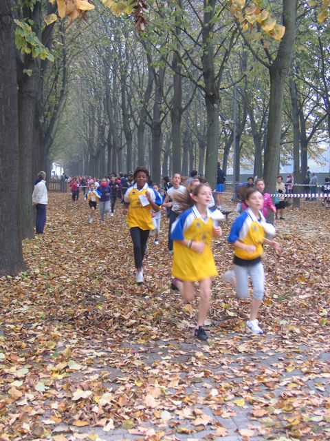 Gli atleti lungo il viale Dante Gli atleti lungo il viale Dante