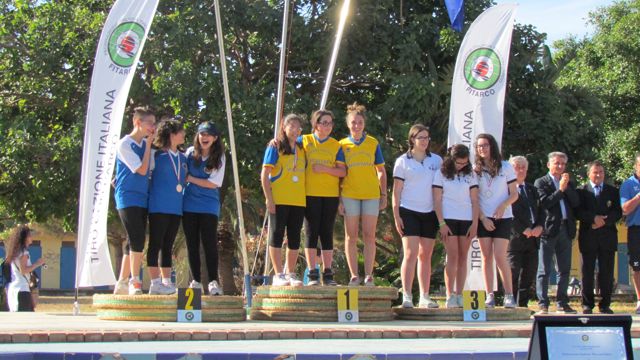 Le atlete sul podio