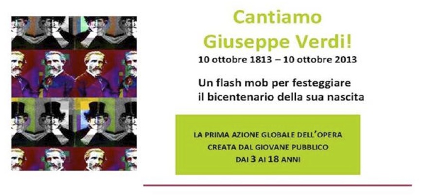La locandina del flashmob per Giuseppe Verdi La locandina del flashmob per Giuseppe Verdi
