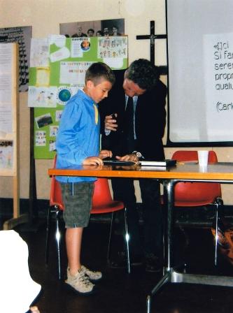 L'incontro con gli alunni in aula magna