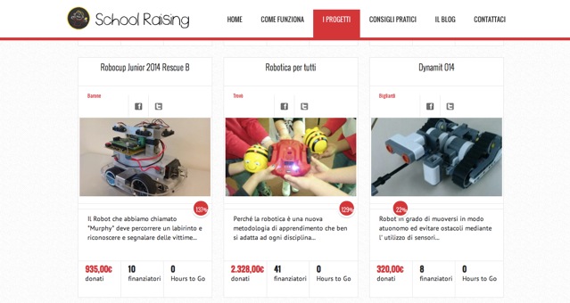 Robot usati a scuola e acquistabili grazie al Crowdfunding.