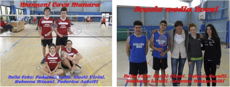 Gli studenti ospiti alle gare di badminton