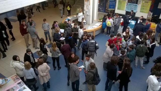 La hall vista dall'alto